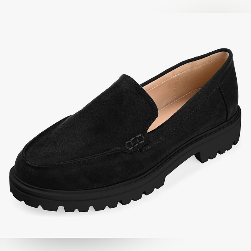 NIB- Journee Collection Black Suede Loafers
